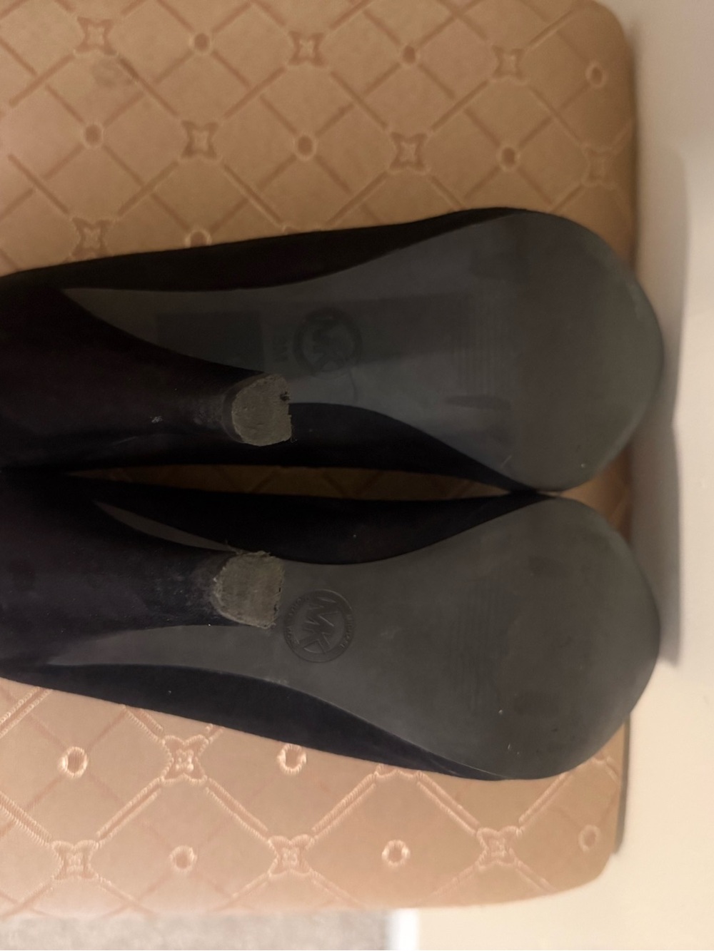 Michael Kors Black Suede Pointed Toe High Heel Pumps Booties - Picture 6 of 6